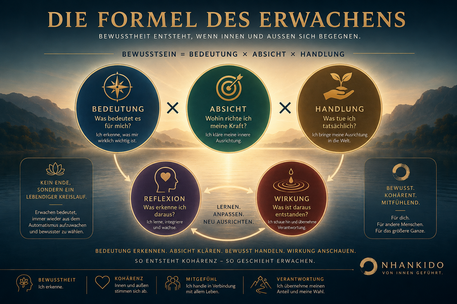 Die Formel des Erwachens – Bedeutung, Absicht und Handlung als Weg zu bewusster Kohärenz