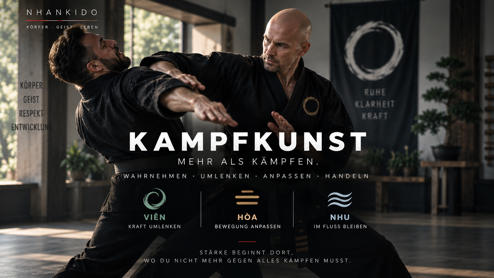 Nhankido Kampfkunst - Viên, Hòa und Nhu in der Anwendung